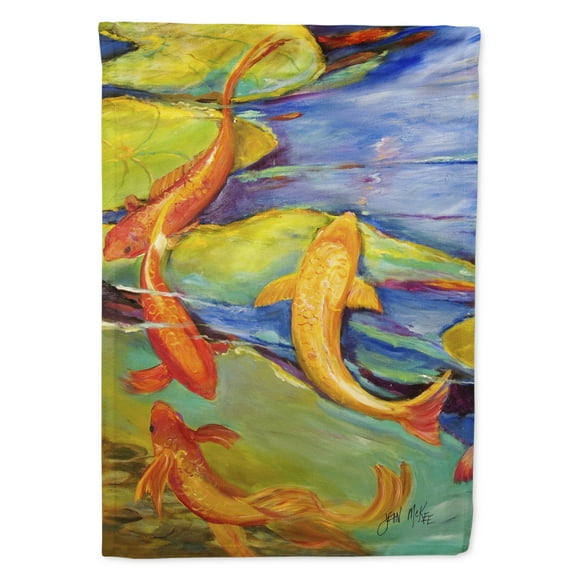 Carolines Treasures JMK1170CHF Koi Flag Canvas House Size  Large multicolor