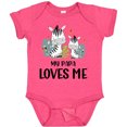 thumbnail image 3 of Inktastic Zebra My Papa Loves Me Boys or Girls Baby Bodysuit, 3 of 5