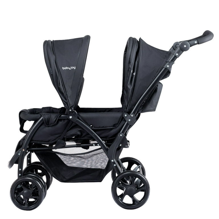 Costway Foldable Twin Baby Double Stroller Lightweight Travel Stroller Infant Pushchair