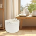 thumbnail image 4 of Decorative Woven Rope Basket with Handles - Small Round Storage Bin for Organizing Shelves, Closet, Snacks, Laundry | Desktop & Home Decor, 4 of 5