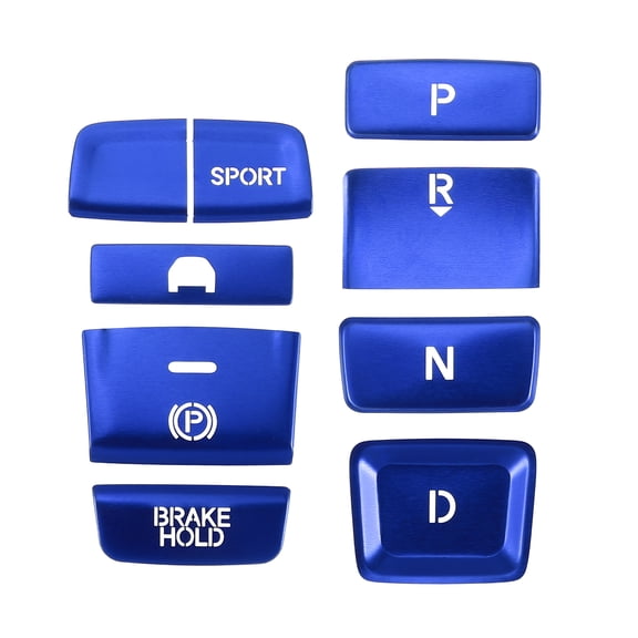 Unique Bargains Gear Shift Panel Electronic Handbrake Button Cover Trim for Honda Accord 2018-2022 Blue (Set of 9)
