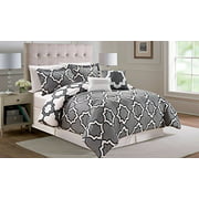 Sleep Philosophy True North Peyton Reversible Plush Comforter Mini Set, Twin, Grey