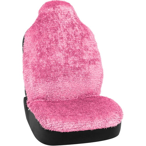 pink fluffy seat covers