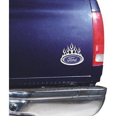 BULLY 6 INCH STAINLESS STEEL FORD OVAL FLAME TRIM TT--201 MIRROR FINISH