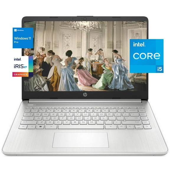 HP 14" HD [Windows 11 Pro] Business Laptop Computer, Intel Quad Core i5-1135G7, 12GB RAM, 512GB PCIe SSD, Intel Iris Xe Graphic, HDMI, USB, Wi-Fi, Webcam, Silver, w/Office Accessories
