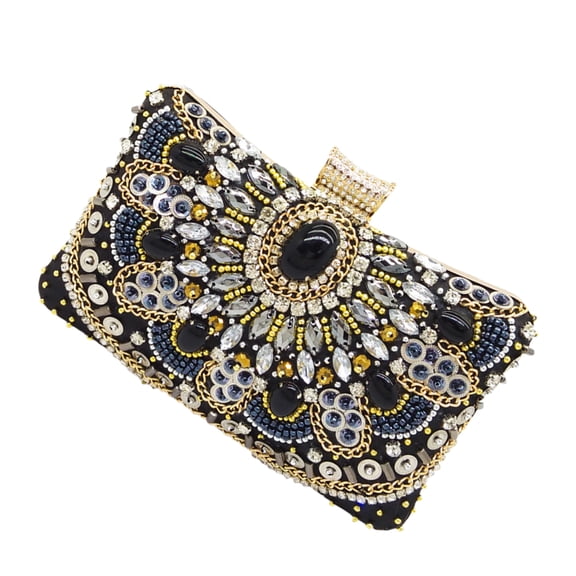 Milisten Rectangular Evening Clutch Purses for Women with Accessory 1Pcs