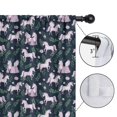 thumbnail image 4 of Blackout Kids Curtains,Dark Blue Cartoon Unicorn Leaf Pattern Childrens Insulated Curtains Set Of 2,Bedroom Essentials,Toddler Room Decor 52"x84", 4 of 5