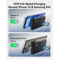 thumbnail image 3 of INIU Portable Charger, Slim 45W 10000mAh Power Bank with Build in USB-C Cable for iPhone 17 16 Samsung S22 S21 Google, Blue, 3 of 8