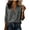 Grey, variant on Womens Cotton Linen 3/4 Sleeve Shirts 2026 Button down Collared T Shirt Work Summer Casual Tops Lightweight Breathable Comfy Tops by Yigetop Black L