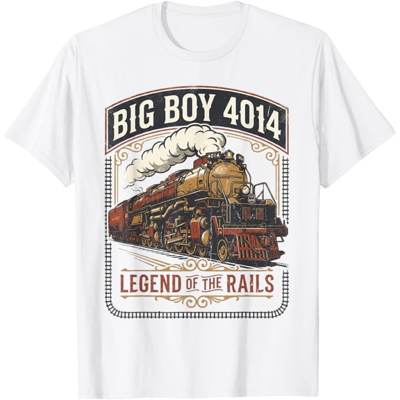 Big Boy 4014 Steam Engine Locomotive Train Vintage Railroad T-Shirt Unisex S-5XL Hot Trending Shirt Birthday Gift
