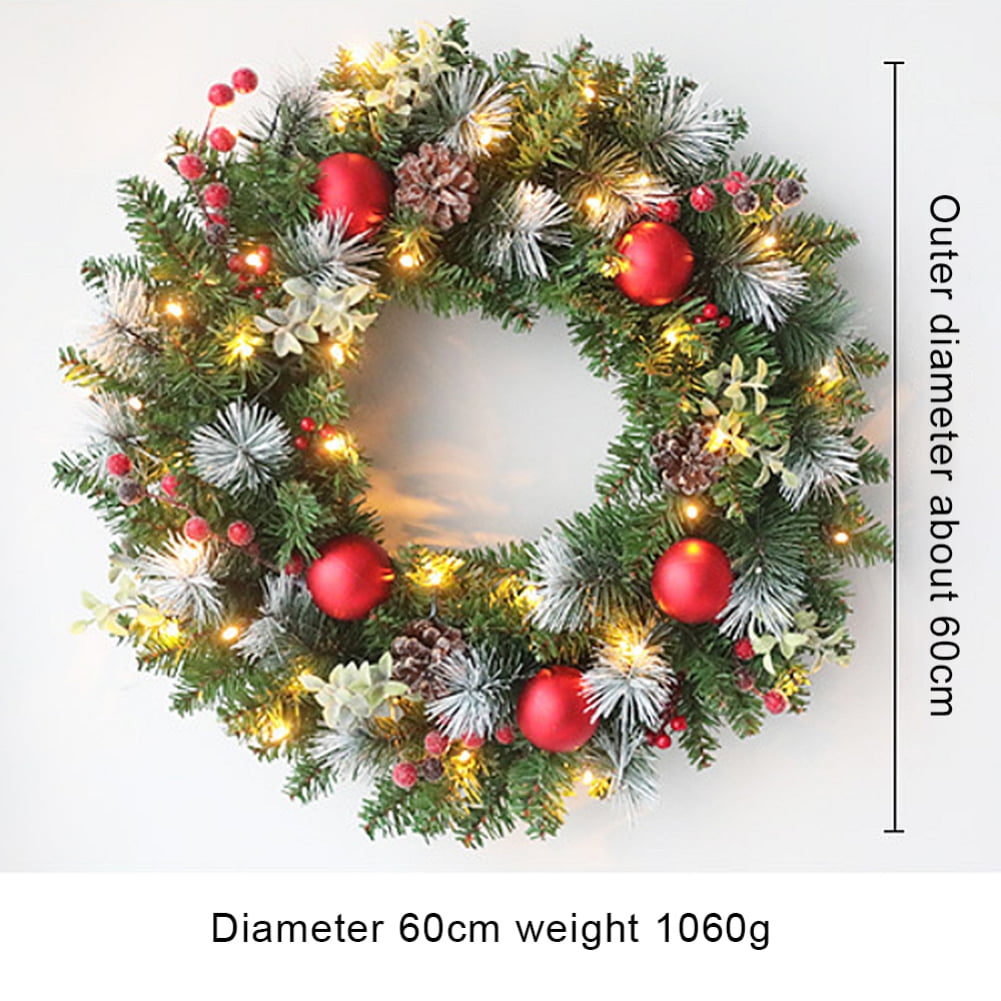 Battery operated christmas sale wreaths with timer
