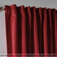 thumbnail image 5 of 3S Brother's Extra Long Solid Luxury Matte Velvet Soft Curtain Scarlet Single Panel Hanging Back Tap & Rod Pocket Home Décor 5-25 Feet Custom Made Curtains -Made in Turkey Each(52"x63"), 5 of 7