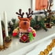 thumbnail image 4 of Medias navideñas de terciopelo con bordado dorado y detalles de lentejuelas | Medias navideñas de punto personalizadas con bolsillo oculto y puño de piel sintética | Bordado de nombre personalizado, 4 of 5