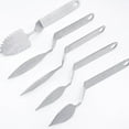 thumbnail image 3 of MasteelfCA 5pcs Chocolate Spatula Chocolate Molds Leaf Feather Cutter Mousse Cake Baking Tool (Small Feather + Big Feather + Round Leaf + Long Leaf + Toothed Leaf), 3 of 7