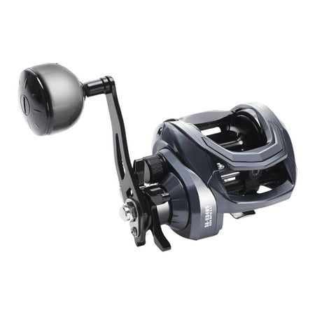 simhoa 6.4:1 Gear Ratio Baitcaster Fishing Reel Ceramic Outlet Holes Sturdy 10x12cm Low Profile Casting Wide Grip Knob 15kg Max Drag Left Hand