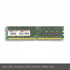 DMS Data Memory Systems Replacement for Dell CPA-C6954 Precision Fixed Workstation 670 512MB DMS Certified Memory DDR2-400 PC2-3200 64x72 CL3 1.8v 240 Pin ECC/Reg DIMM Single Rank DMS
