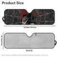 thumbnail image 5 of Uorisanigo Windshield Sun Shade for 2018-2025 Jeep Wrangler JL JLU & 2020-2025 Jeep Gladiator Accessories Foldable Skull Spider Web Print Windshield Sunshade Front Window UV Blackout Shades, 5 of 7