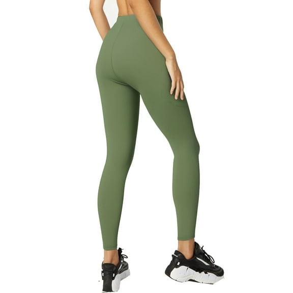 Women's Solid Color Leggings High Waisted Workout Athletic Activewear Pants Tummy Control Stretchy Sports Buttery Workout Leggings