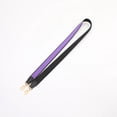 thumbnail image 5 of Correa de hombro de lona bicolor negro/morado de 1" de ancho y cuero Togo hecha a mano y personalizada para Evelyne, accesorios para bolsos, 5 of 5