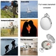 thumbnail image 4 of Portable Flip Cover Pocket Watch Compass Camping Boating Compass (Silver), 4 of 9