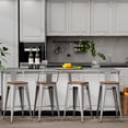 thumbnail image 5 of Apeaka 30 inch Bar Stools Set of 4 - Rustic Wood Seat & Metal Frame, Counter-Height Chairs for Kitchen Island, Pub Table (Easy Assembly), 5 of 5