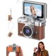 thumbnail image 1 of Cámara de Vlogs Digital Mini con Pantalla Abatible de 1.47", Grabadora de Video Portátil 720p para Selfies, Flash Incorporado, Tarjeta de Memoria de 64GB Incluida, 1 of 7