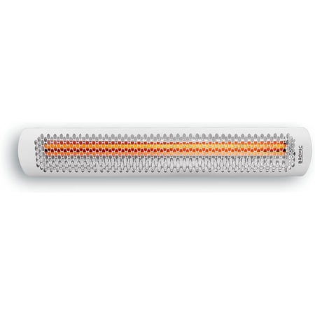 Bromic Heating Tungsten Smart-Heat 56-Inch 6000W Dual Element 240V Electric Infrared Patio Heater - White 6000W 220-240V White