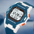 thumbnail image 4 of Montre Numérique de Sport pour Hommes Étanche / Affichage Lumineux Durable Extérieur Robuste Résistant aux Chocs / Chronomètre Calendrier / Randonnée Course Natation Noir, 4 of 4