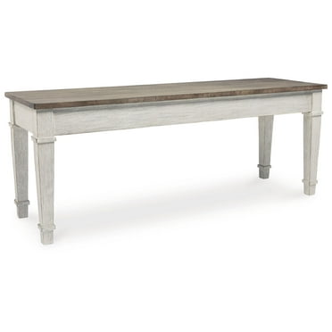 Signature Design by Ashley Casual Skempton Storage Bench  White/Light Brown