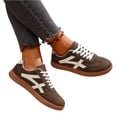 thumbnail image 5 of Casual Sneakers for Women Lightweight Lace Up Tennis Shoes | Non-slip Lace Up Fashion Sneaker, Round Toe Retro Walking Shoes, 2026 Trendy Comfortable Trainers, 38, 5 of 7