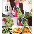 thumbnail image 5 of Râpe à Légumes Rotative Manuelle Multifonction avec 3 Lames en Acier Inoxydable, pour Fruits, Légumes et Fromage (Rouge), 5 of 5
