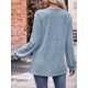 thumbnail image 5 of Camisas de Larga para Mujer, Moda Otoño 2025, Blusas Elegantes e Informales, Blusas Tipo Túnica Plisadas con Cuello Redondo. Azul S, 5 of 10