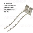 thumbnail image 4 of Gancho Blister Curvo Exhibidor Para Ropa Cascada 9 Balines Panel Ranurado 10 Pz Arcoshop BX-006, 4 of 6