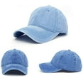 thumbnail image 4 of CoCopeaunt Retro Solid Baseball Cap for Women Men Trendy Denim Feel Soft Adjustable Skullcap Hats All Season Casual, 4 of 5
