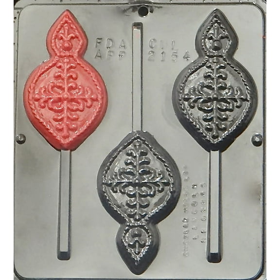 2154 Tree Ornament Lollipop Chocolate Candy Mold