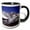 Black/White, variant on 3drose, Snow Covered Peaks Rocky Mountain National Park Colorado, 11oz Magic Transforming Mug
