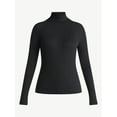 thumbnail image 6 of Time and Tru Women's Ribbed Turtleneck with Long Sleeves, Sizes XS-XXXL, 6 of 6
