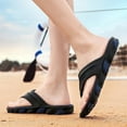 thumbnail image 4 of Flip Flops for Men Anti-Slip Summer Beach Slippers Slip on Comfort Open Toe Slides Casual Sandals, 4 of 9