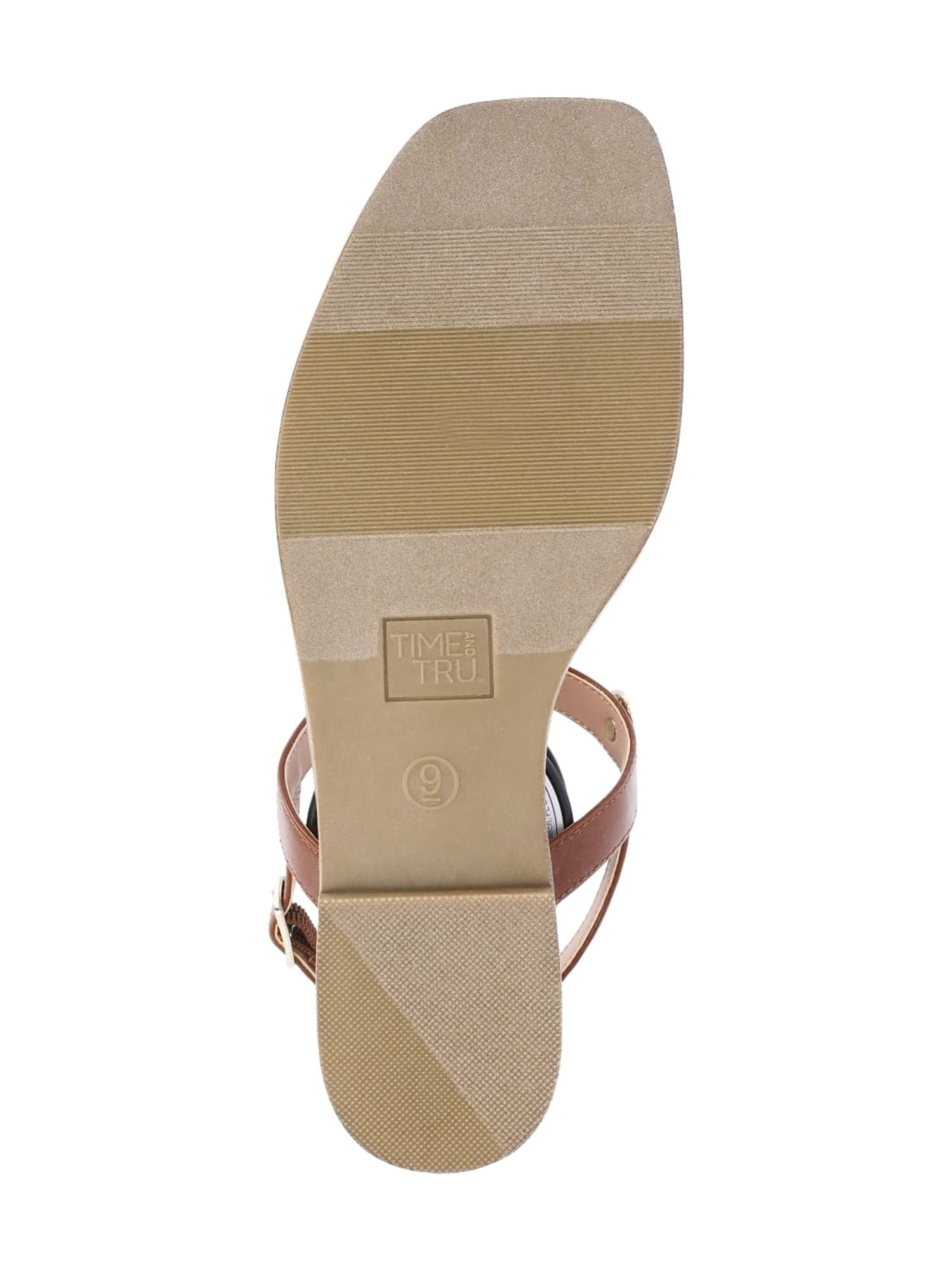 Time and Tru Women's Coin Embellished Thong Sandals