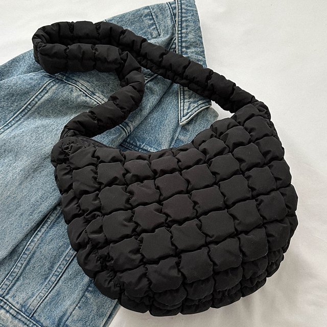 Bolso Hobo de nube para mujer, Bolso tipo cartera suave de color sólido, Bolso de viaje de gran capacidad