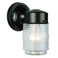 thumbnail image 2 of 4900 BK-Trans Globe Lighting-The Standard - One Light Outdoor Wall Bracket   Black Finish with Clear, 2 of 2