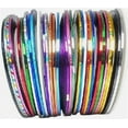 thumbnail image 2 of 30 Colors Multicolor Mixed Colors Rolls Striping Tape Line Nail Art Decoration Sticker DIY Nail Tip (Basic), 2 of 4