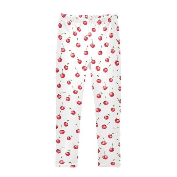 joogoo Girls' Leggings Cherry Fruit Yoga Pants 6T