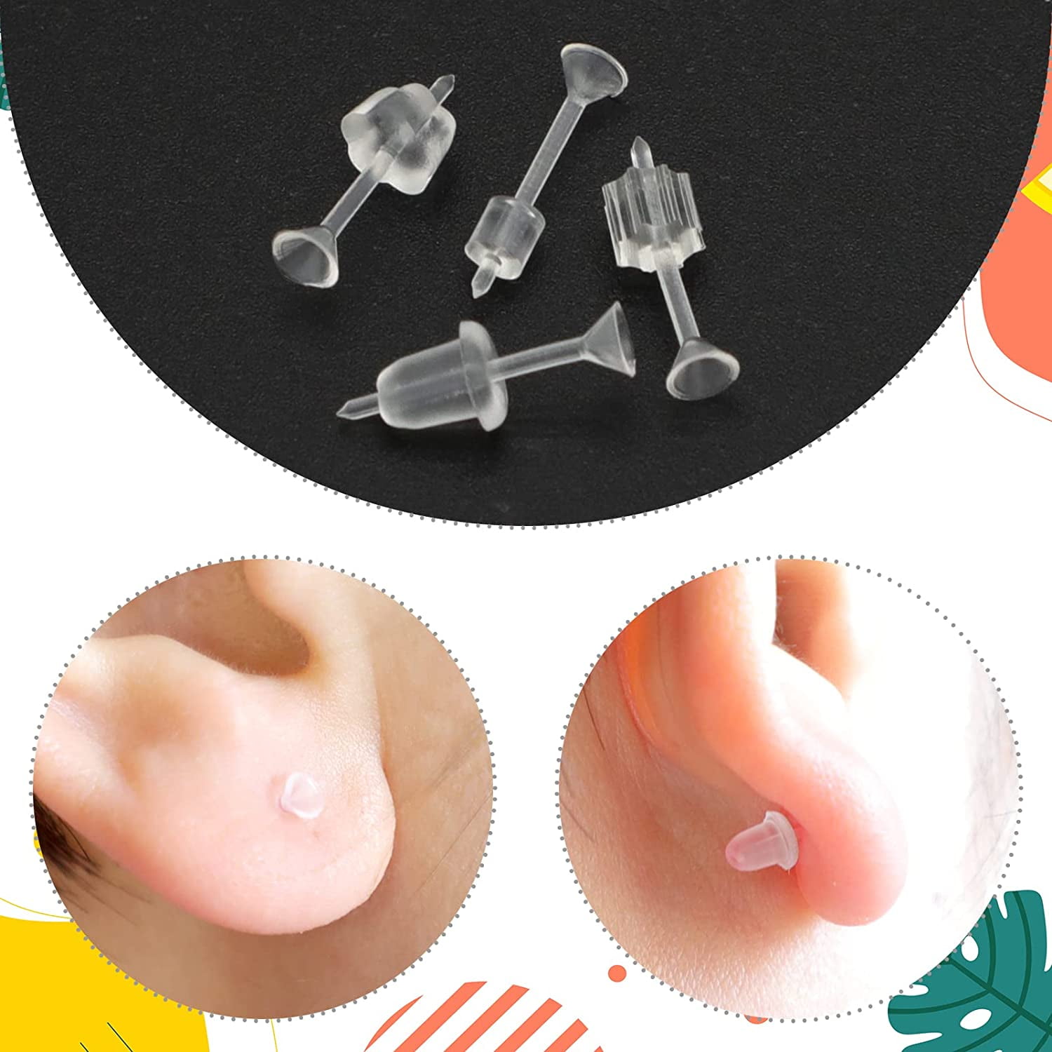 Nkwuire 4 Styles Silicone Earring Backs For Studs Clear - Temu