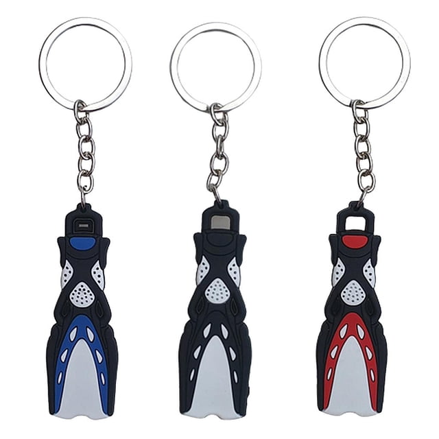 3 paquetes de con de buceo, regalo de buzo con encanto para navegar, colgante con Baoblaze Llavero de aleta de buceo