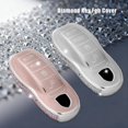 thumbnail image 3 of Key Fob Cover Compatible with Porsche Panamera Cayenne Taycan 911 Carrera 2017-2025 Keychain Case Holder Protector,older style-4-btn-silver, 3 of 7