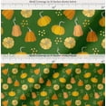 thumbnail image 2 of Soimoi Green Cotton Cambric Fabric Pumpkin Vegetable Printed Fabric 1 Yard 56 Inch Wide, 2 of 7
