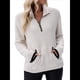 thumbnail image 3 of Sudadera Informal de con Cremallera de un Cuarto para Mujer, Larga, Ligera, Suave y Afelpada, con Bolsillos. XL, 3 of 9
