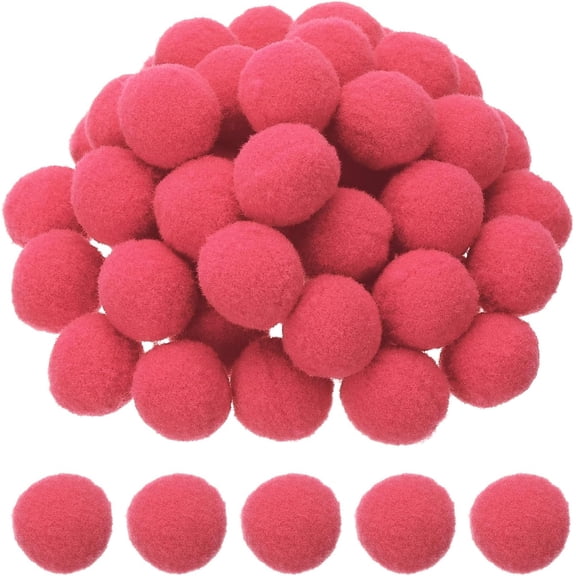 1inch Pom Poms for Crafts, 200pcs Small Pompoms for Crafts Mini Puff Balls Bulk High Elasticity Fuzzy Balls for Hats Christmas Art DIY