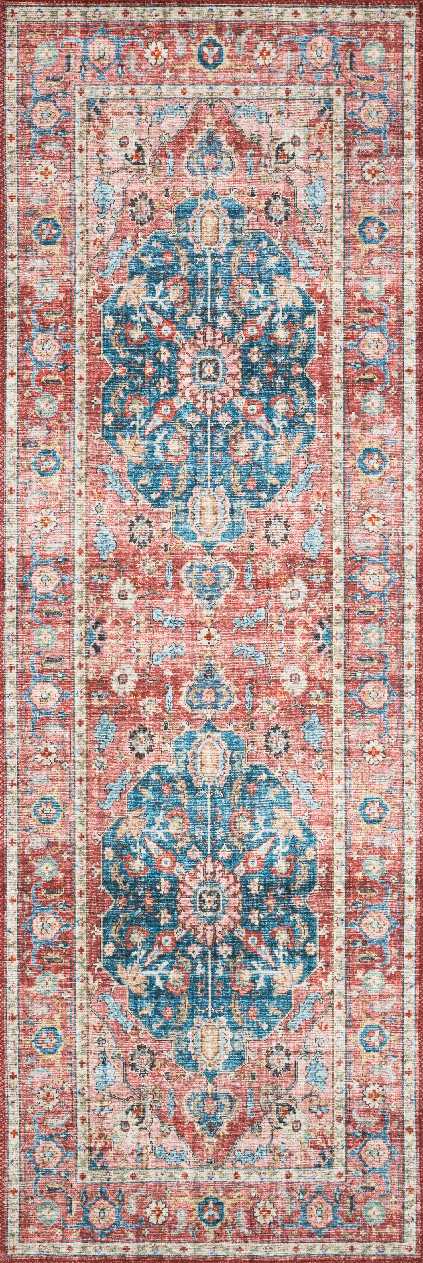 SKY-05 Brick, Ocean 8-0" x 8-0" Round Size Rug